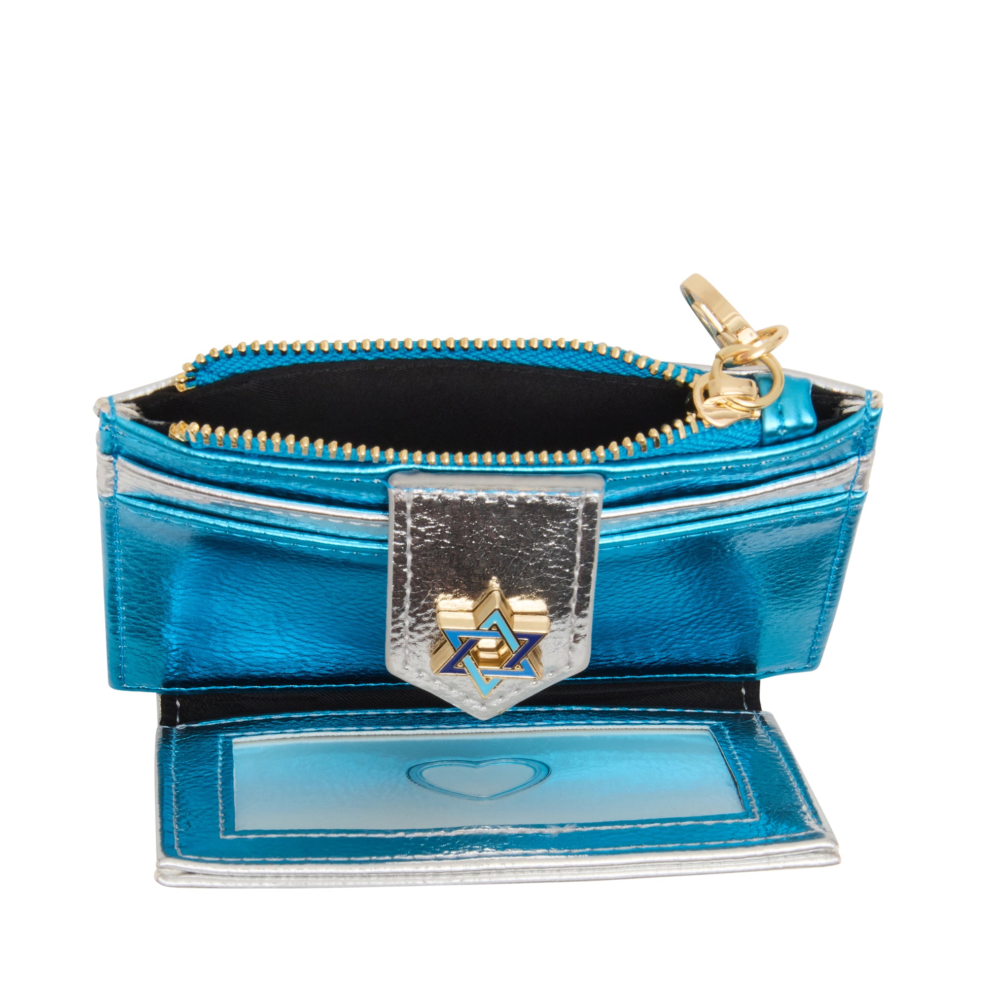 Betsey Johnson Mazel Tov Bifold Wallet Blue