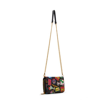 Betsey Johnson Jet Set Wallet On Chain Crossbody Bag