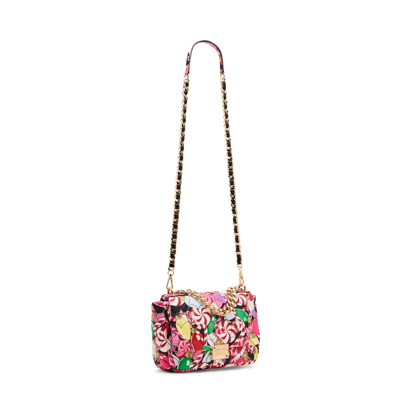 Betsey Johnson Holiday Blow Out Flap Crossbody Bag