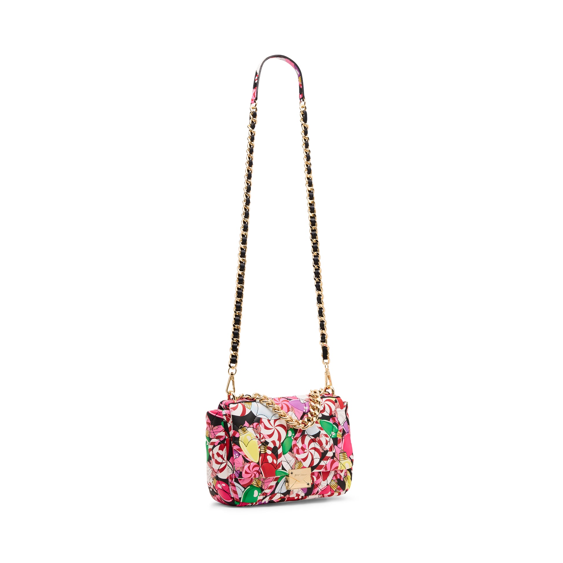 Betsey Johnson Holiday Blow Out Flap Crossbody Bag