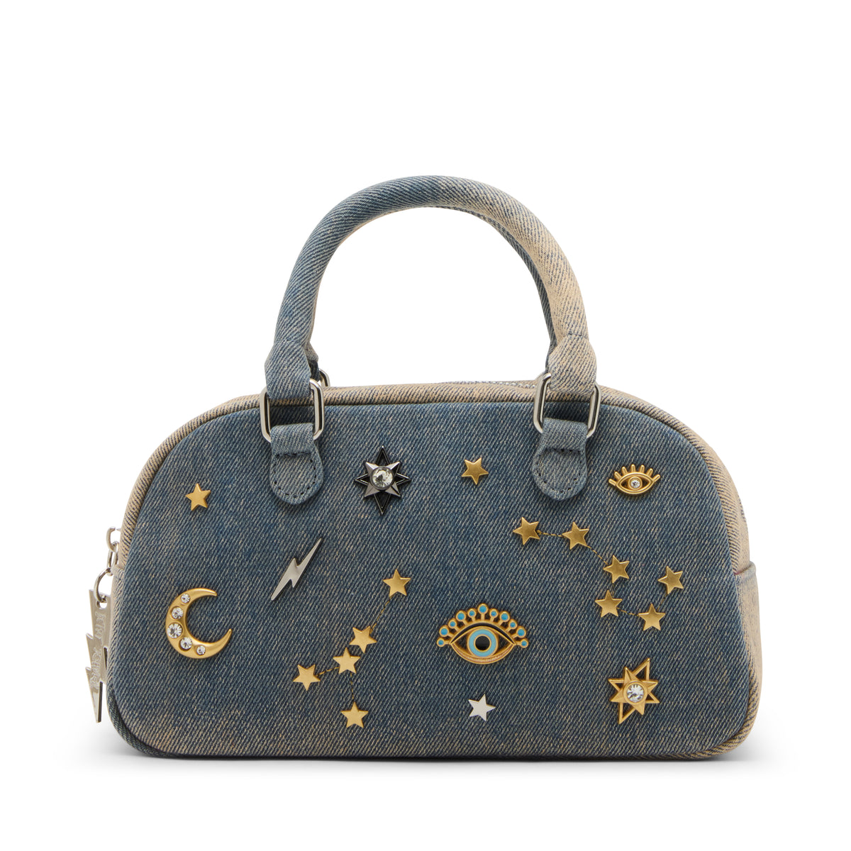 Betsey Johnson Celestial Mini Dome Denim Satchel Bag