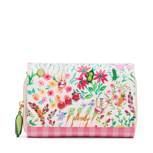 Betsey Johnson Veggie Patch Wallet on a Chain Crossbody Bag
