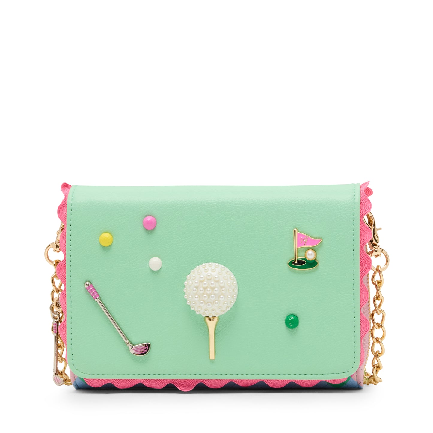 Betsey Johnson Gone Clubbing Wallet on a Chain Crossbody Bag