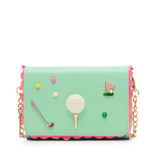 Betsey Johnson Gone Clubbing Wallet on a Chain Crossbody Bag