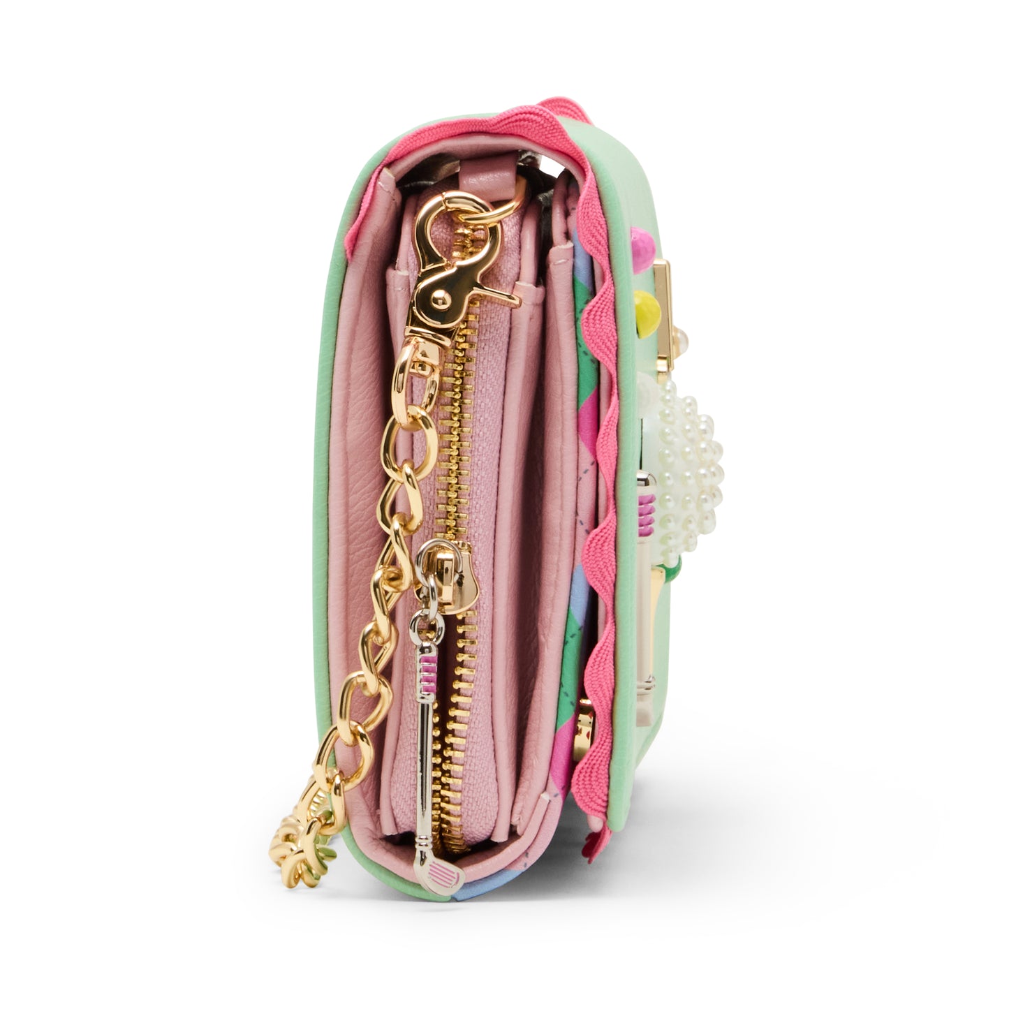 Betsey Johnson Gone Clubbing Wallet on a Chain Crossbody Bag