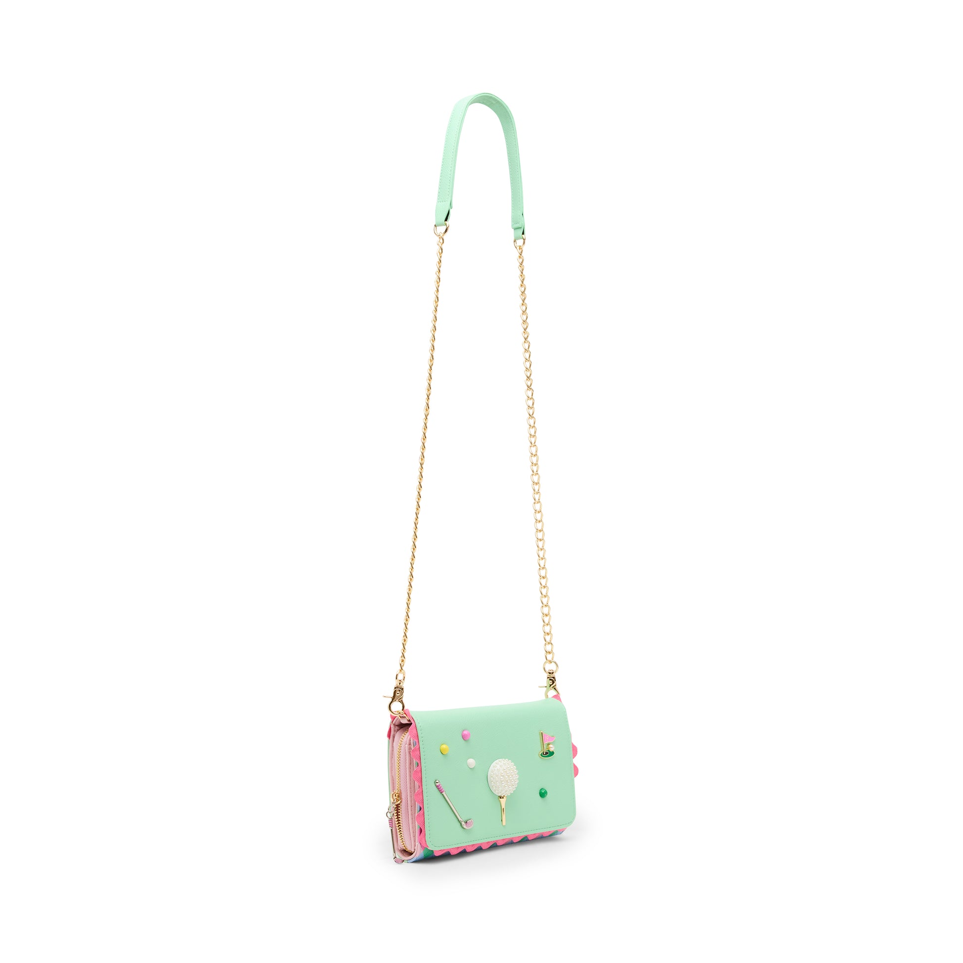 Betsey Johnson Gone Clubbing Wallet on a Chain Crossbody Bag