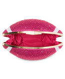 Betsey Johnson Kitsch End Zone Clutch Pink