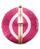 Betsey Johnson Kitsch End Zone Clutch Pink