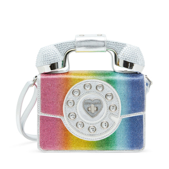 Betsey Johnson Kitsch Rainbow High Phone Crossbody Bag