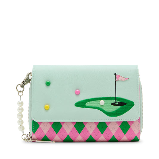 Betsey Johnson Drive Me Crazy Wallet on a Chain Crossbody Bag