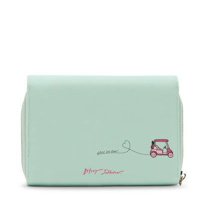 Betsey Johnson Drive Me Crazy Wallet on a Chain Crossbody Bag