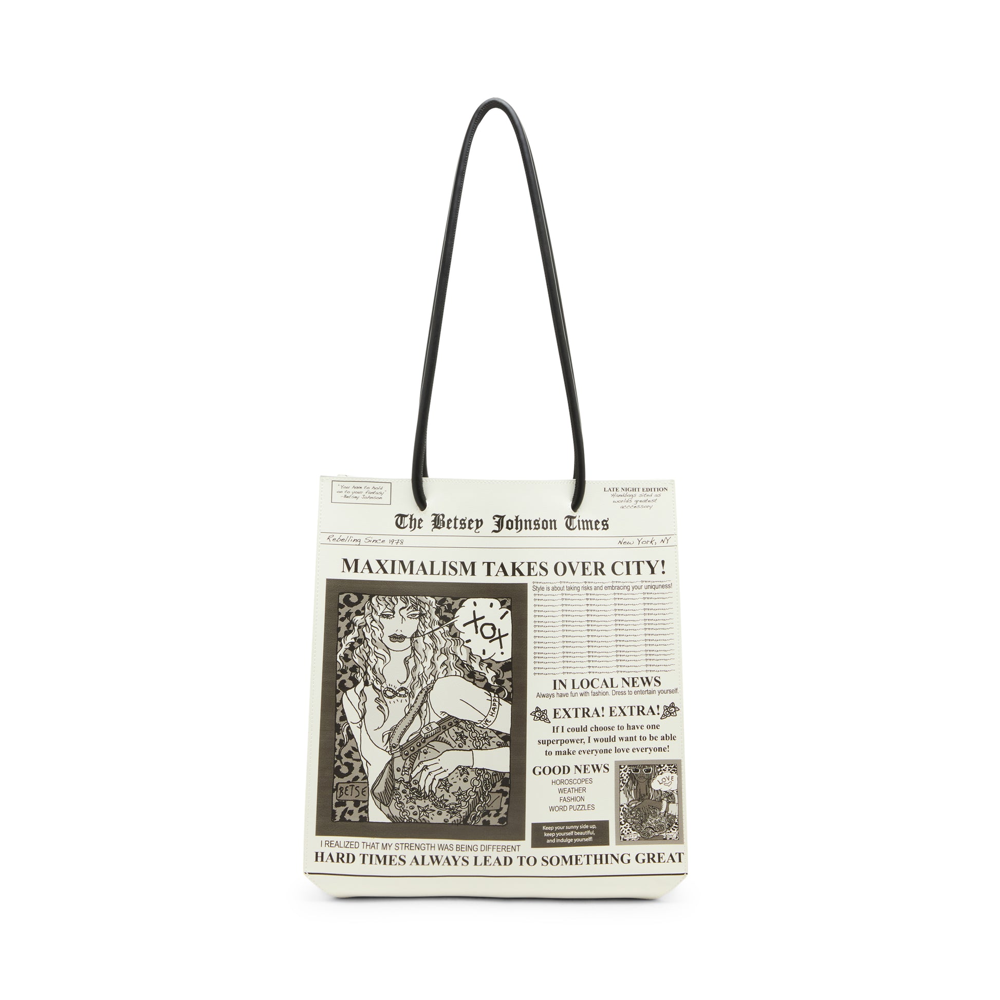 Betsey Johnson Tabloid Tote Bag