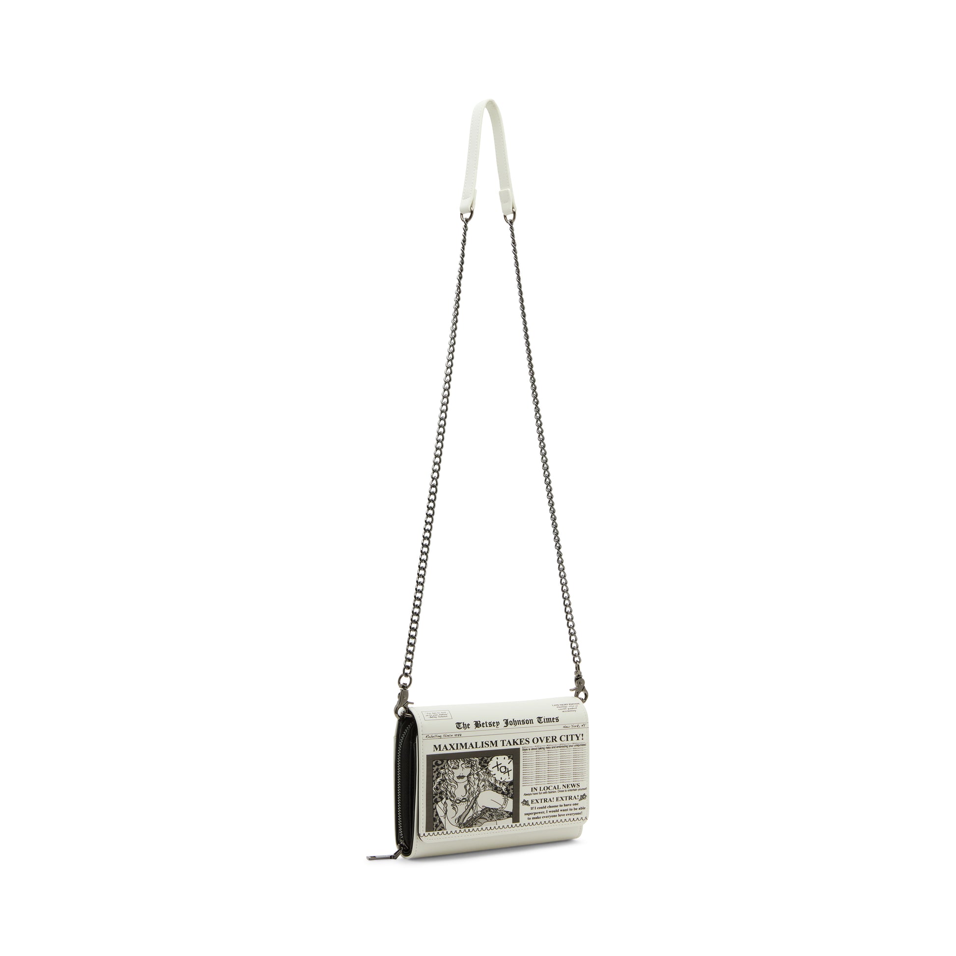 Betsey Johnson Whats The Word Wallet on a Chain Crossbody Bag