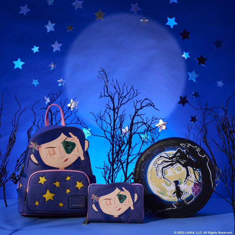 Loungefly Laika Coraline Stars Cosplay Glow Zip Around Wallet