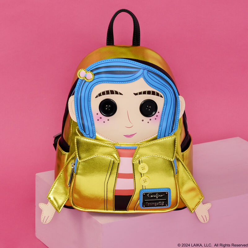coraline icons mini backpack Coraline 15th Anniversary Laika Doll Metallic Cosplay Mini Backpack