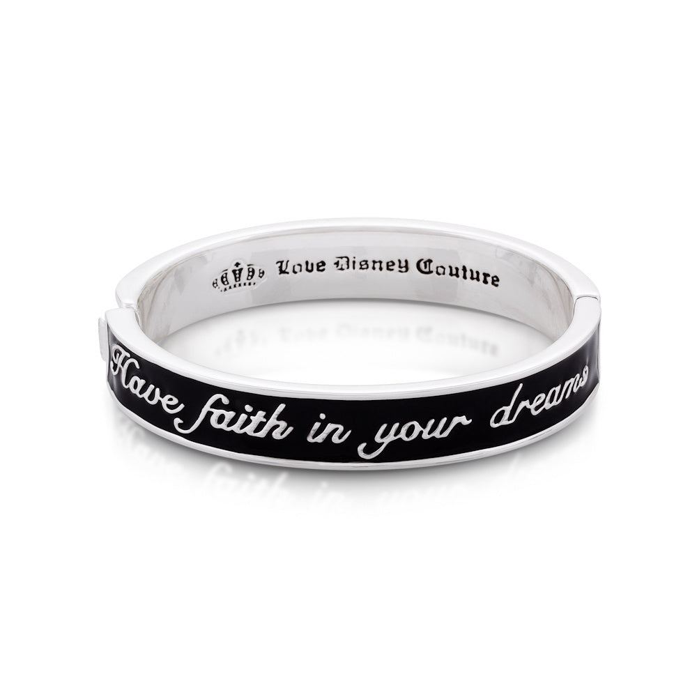 Disney by Couture Kingdom Cinderella Dreams Black Bangle Bracelet