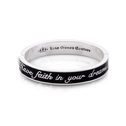 Disney by Couture Kingdom Cinderella Dreams Black Bangle Bracelet