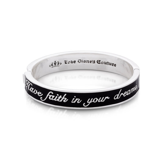 Disney by Couture Kingdom Cinderella Dreams Black Bangle Bracelet