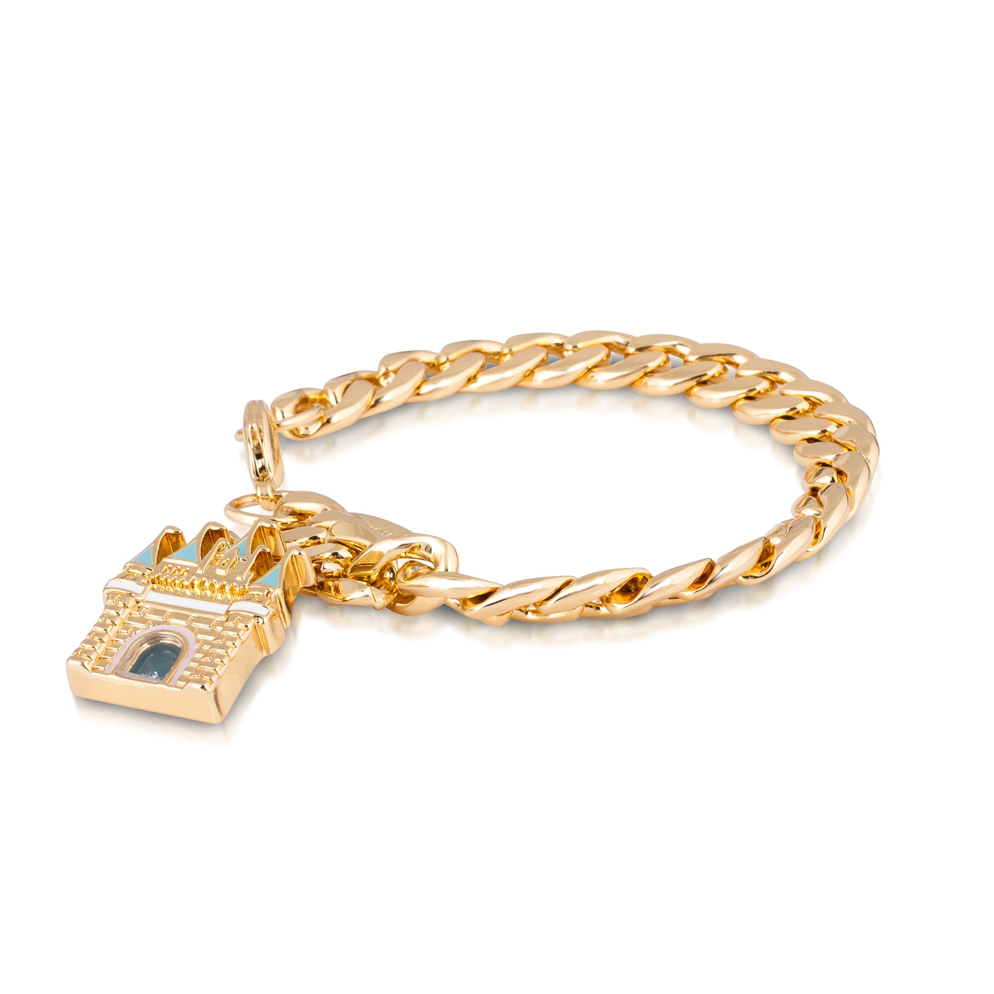 Disney by Couture Kingdom Magic Castle Curb Link Charm Starter Bracelet