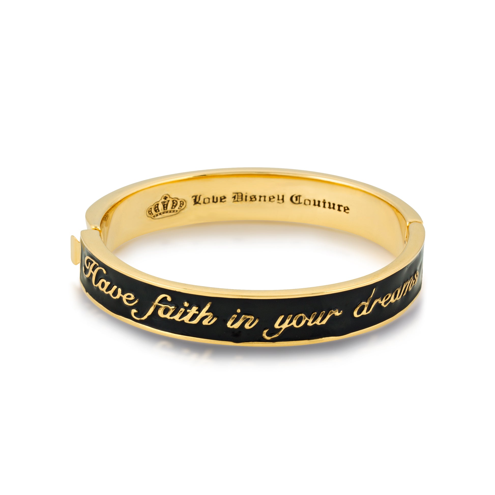 Disney by Couture Kingdom Cinderella Dreams Black Bangle Bracelet