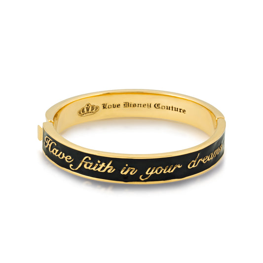 Disney by Couture Kingdom Cinderella Dreams Black Bangle Bracelet