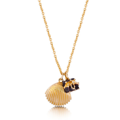 The Little Mermaid Shell and Treasure Chest Necklace