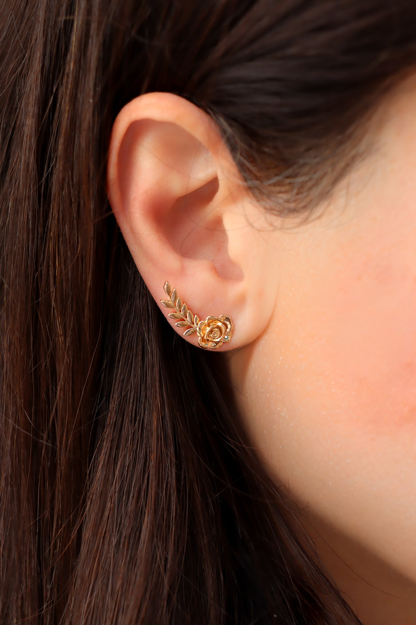 DiFerdinando  Amour Rose Floral Stud Earrings