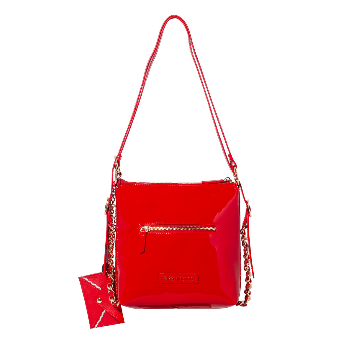DiFerdinando Ribbon Reverie Mini Convertible Hobo Deep Red