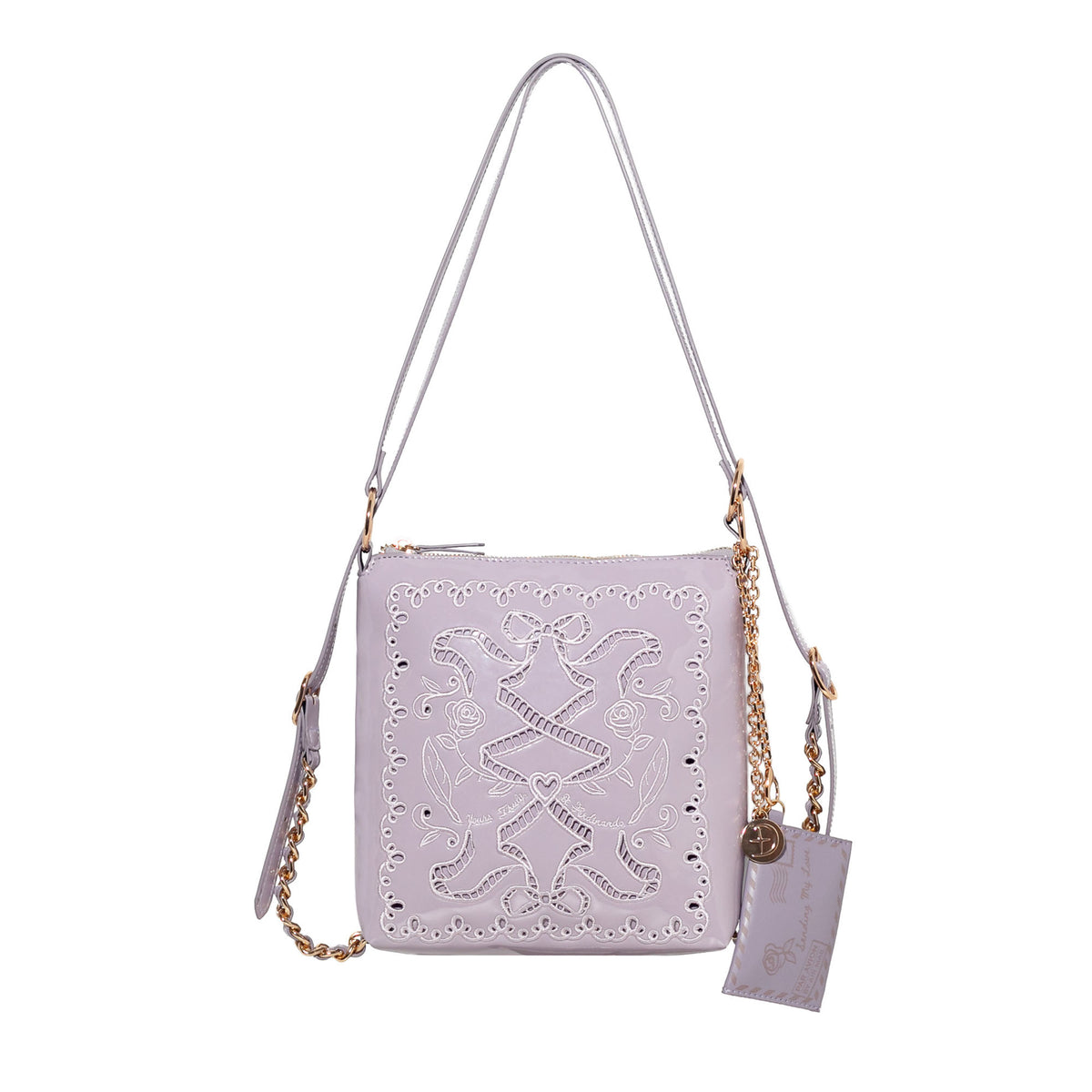 DiFerdinando Ribbon Reverie Mini Convertible Hobo Lavender