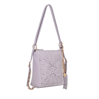 DiFerdinando Ribbon Reverie Mini Convertible Hobo Lavender