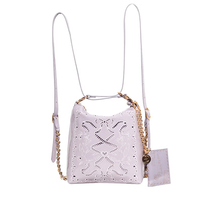 DiFerdinando Ribbon Reverie Mini Convertible Hobo Lavender