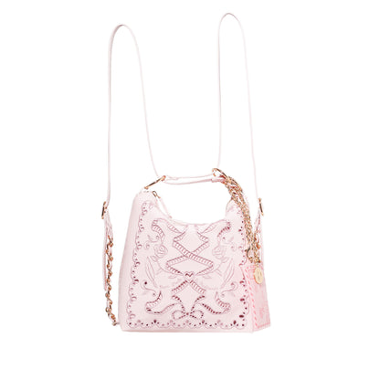 DiFerdinando Ribbon Reverie Mini Convertible Hobo Pink Flare
