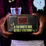 Loungefly Haunted Mansion Stretching Room Portraits Glow Zip Around Wallet