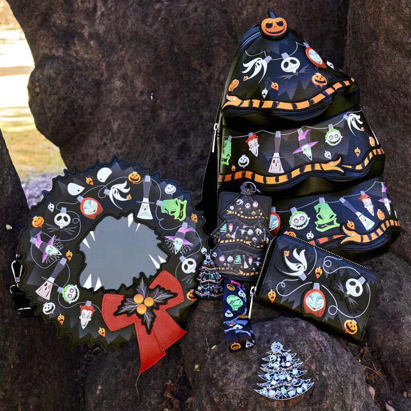 Loungefly The Nightmare Before Christmas Wreath String Lights Glow Crossbody Bag