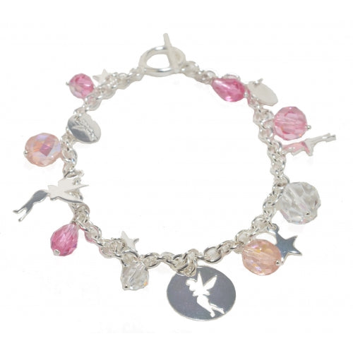 Disney by Couture Kingdom Sterling Silver Tinker Bell Charm Bracelet