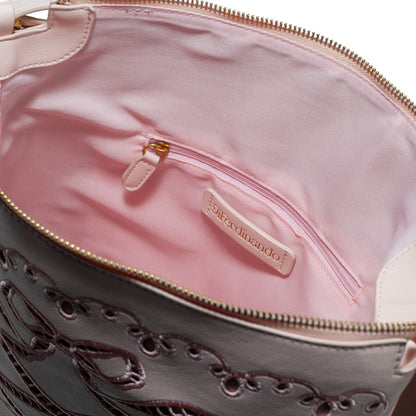 DiFerdinando Ribbon Reverie Convertible Hobo to Backpack Blush