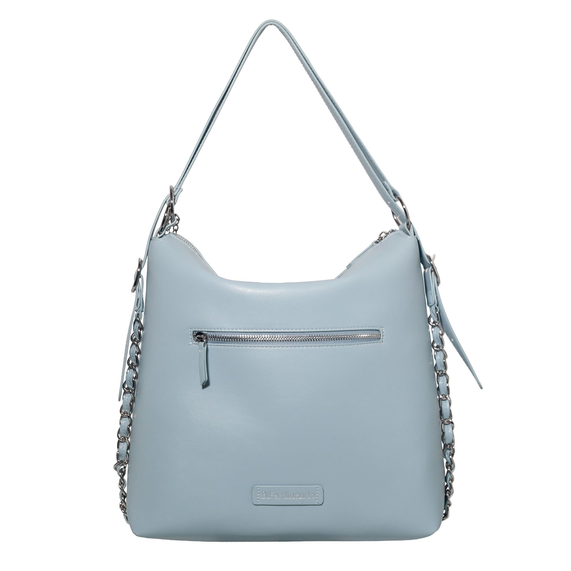 DiFerdinando Ribbon Reverie Convertible Hobo to Backpack Dusky Blue