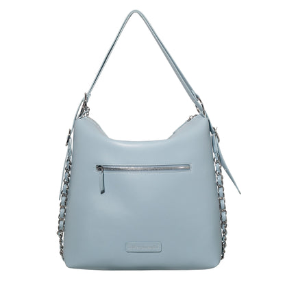DiFerdinando Ribbon Reverie Convertible Hobo to Backpack Dusky Blue
