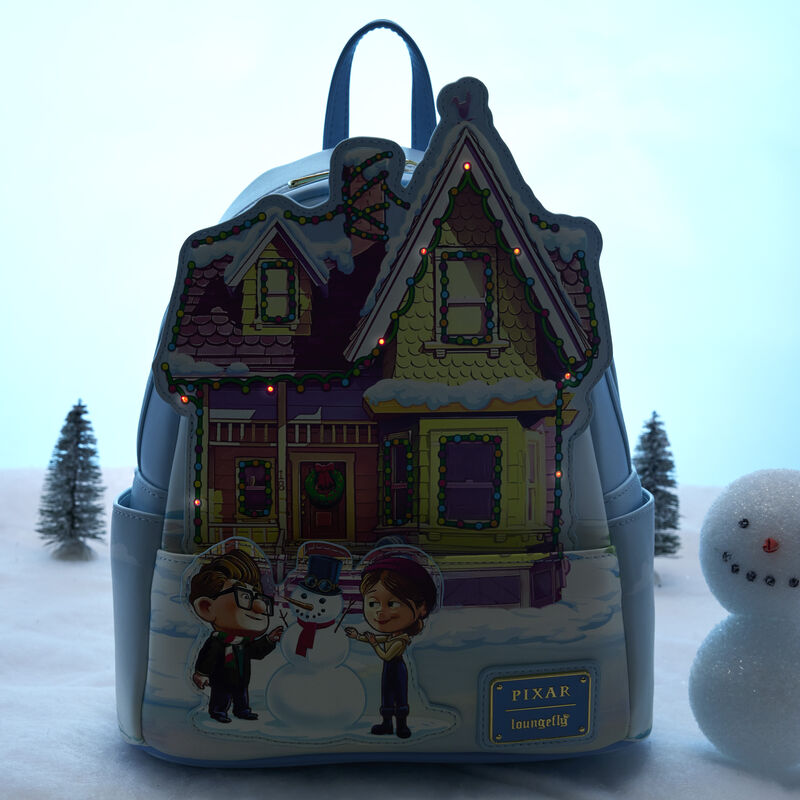 Loungefly Disney Pixar Up House Holiday Light Up Mini Backpack