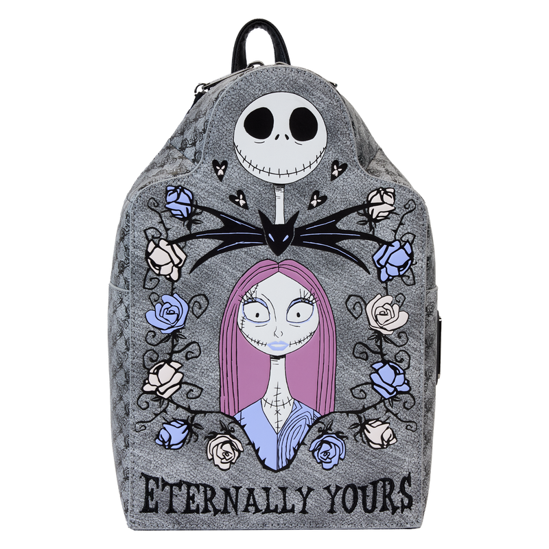 Loungefly The Nightmare Before Christmas Jack and Sally Eternally Yours Tombstone Mini Backpack