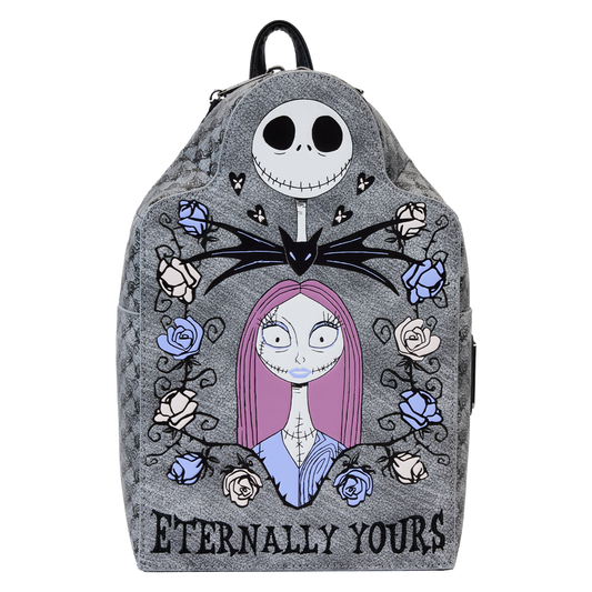 Loungefly The Nightmare Before Christmas Jack and Sally Eternally Yours Tombstone Mini Backpack