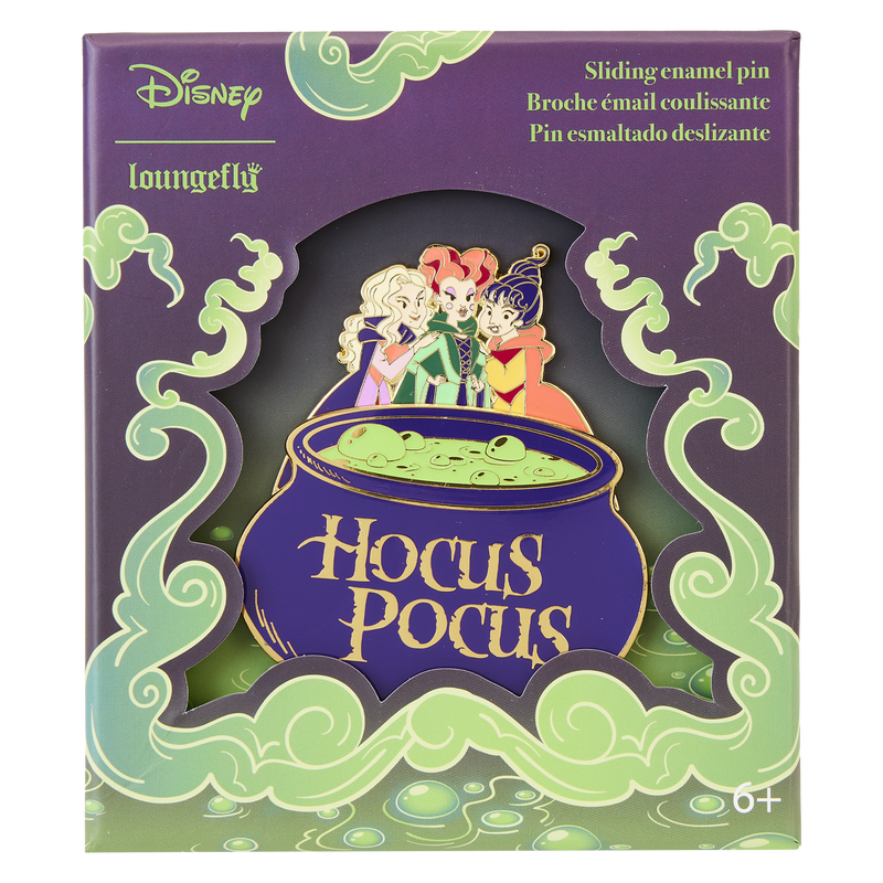 Loungefly Hocus Pocus Cauldron 3" Collector Box Sliding Pin