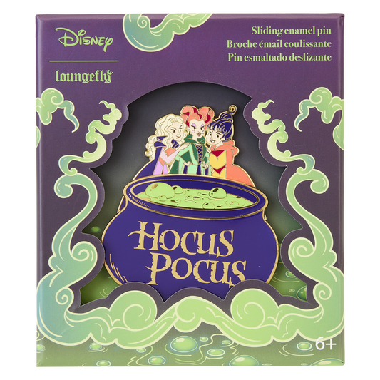 Loungefly Hocus Pocus Cauldron 3" Collector Box Sliding Pin
