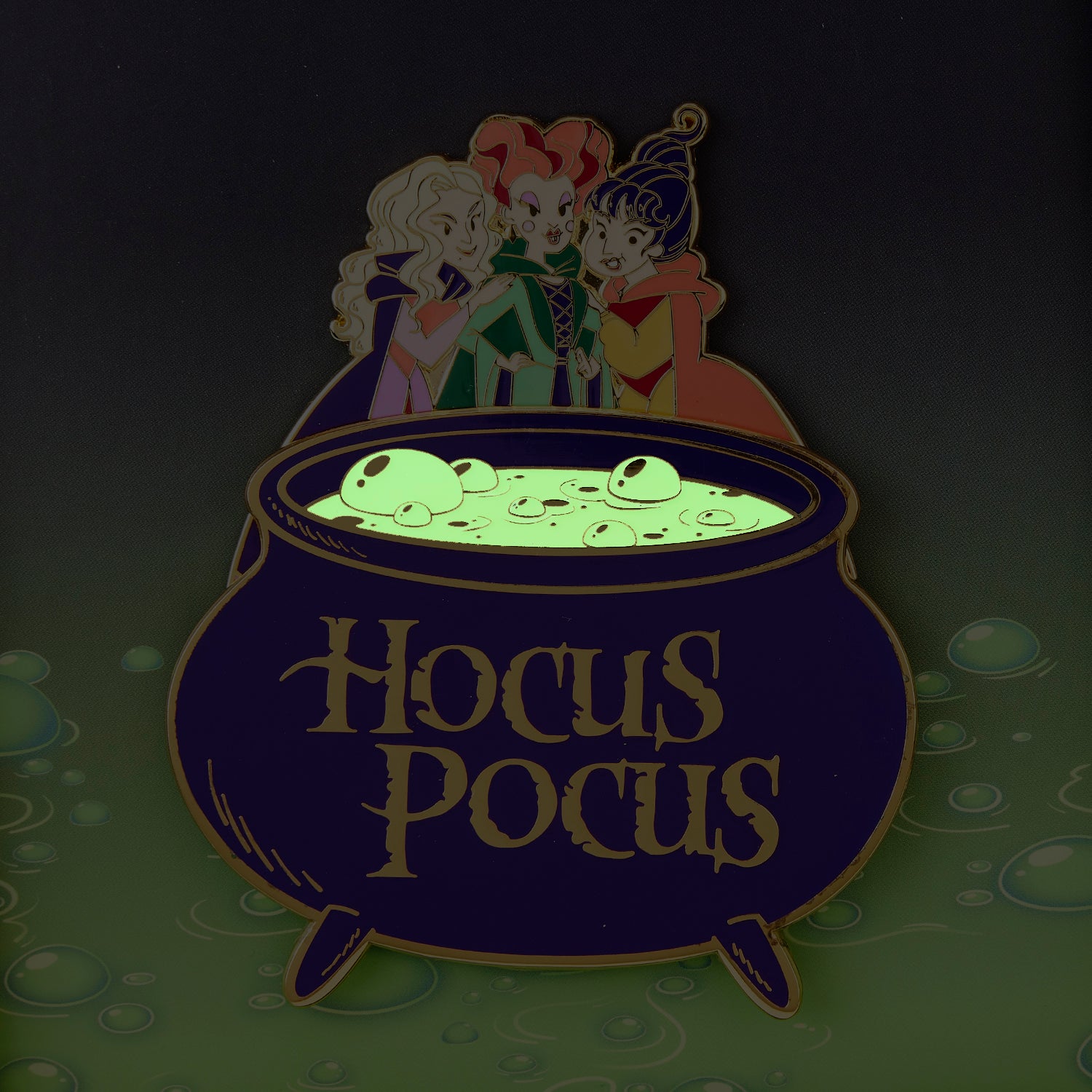 Loungefly Hocus Pocus Cauldron 3" Collector Box Sliding Pin