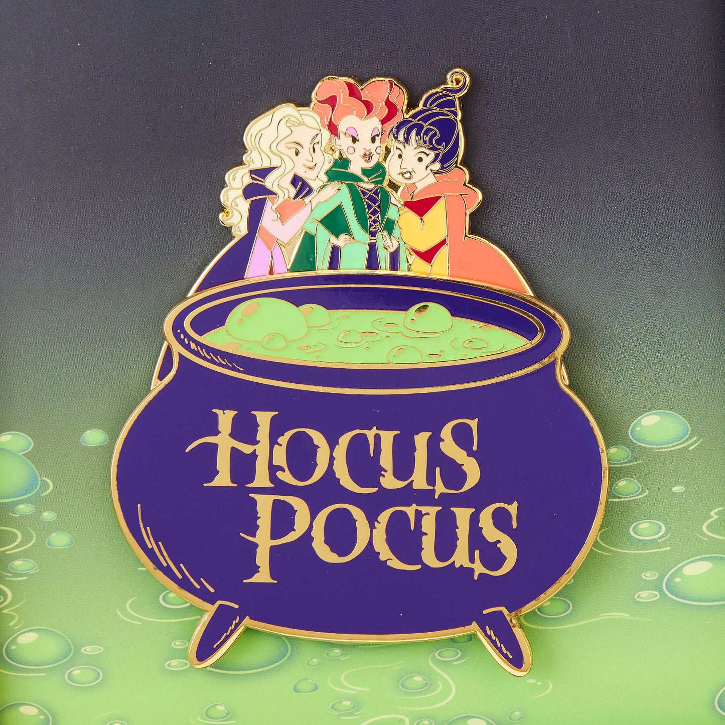 Loungefly Hocus Pocus Cauldron 3" Collector Box Sliding Pin