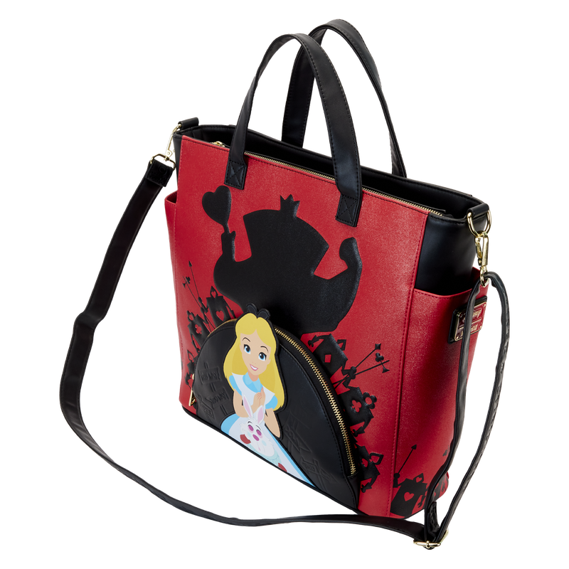 LoungeFly Alice in Wonderland Villains Convertible Crossbody Purse