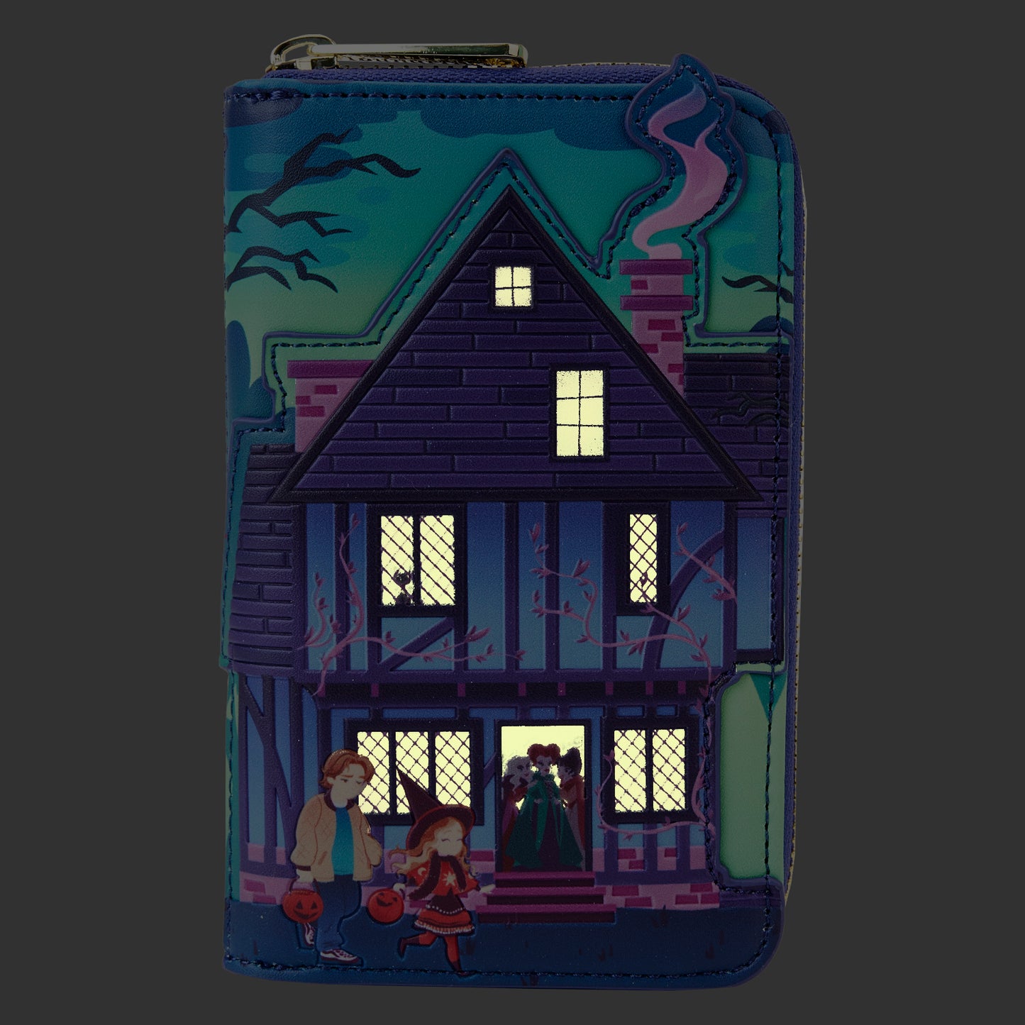 Loungefly Hocus Pocus Sanderson Sisters House Glow Zip Around Wallet