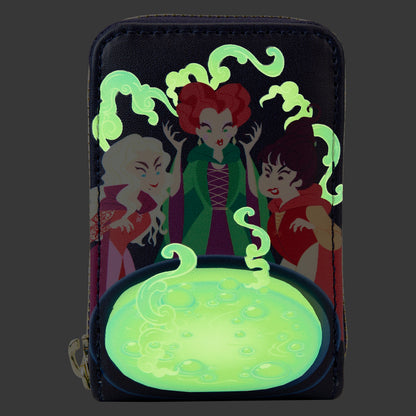 Loungefly Hocus Pocus Sanderson Sisters Cauldron Glow Accordion Wallet