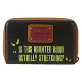 Loungefly Haunted Mansion Stretching Room Portraits Glow Zip Around Wallet