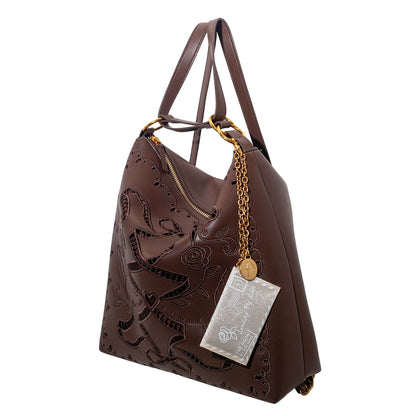 DiFerdinando Ribbon Reverie Convertible Hobo to Backpack Chocolate